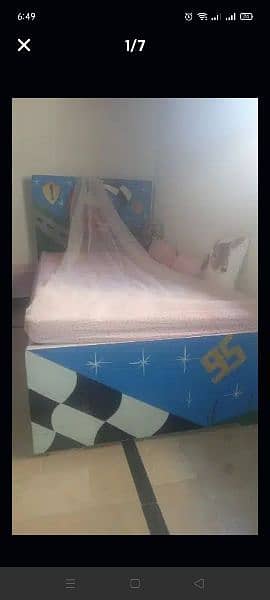 Kids beautiful bed farrari 95 style urgent sale 1