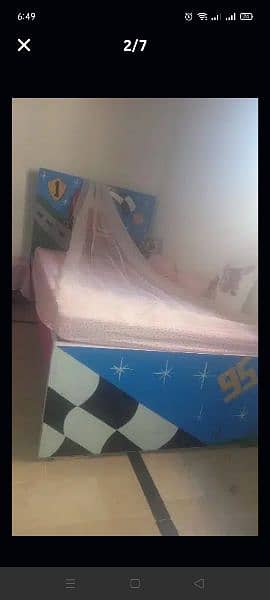 Kids beautiful bed farrari 95 style urgent sale 2
