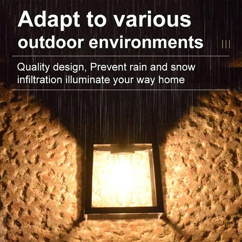 Outdoor Solar Wall Lamp Waterproof Tungsten Filament Lamp Induction 3