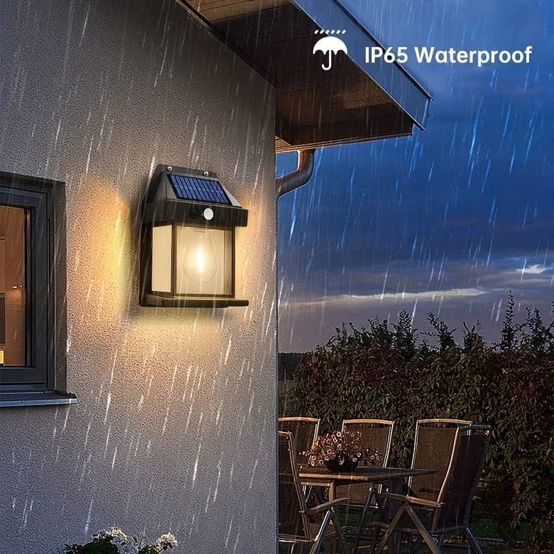 Outdoor Solar Wall Lamp Waterproof Tungsten Filament Lamp Induction 12