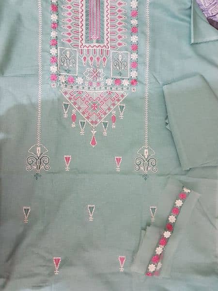 New unstitiched 2 pc Karandi suit 1