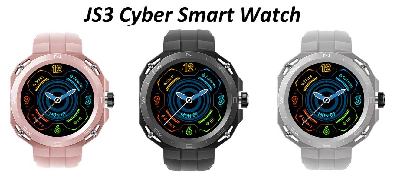 JS3 Cyber / JS3 Pro Watch NFC Call IP67 Waterproof Wireless Charge New 0