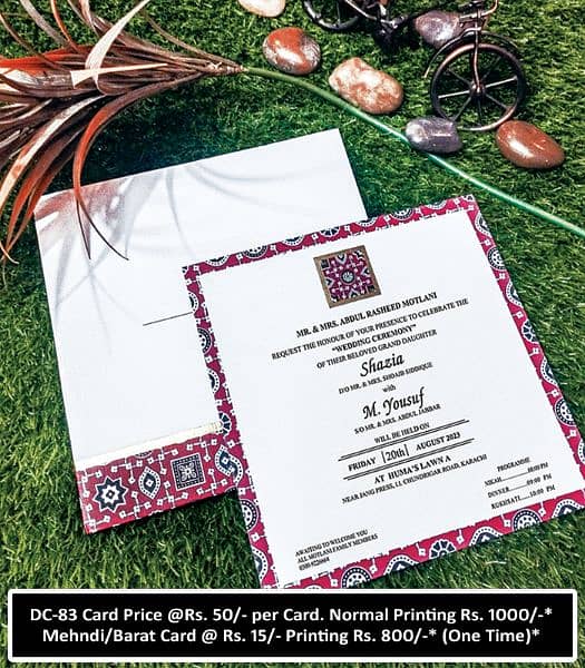 Wedding Cards, Shadi Valima Aqiqa, Barat, Mehndi, Weding, Mayoun Card 3