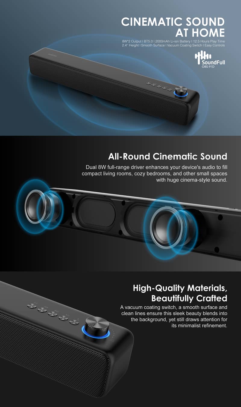 oraimo SoundFull Soundbar Wireless Blutooth Speaker 2