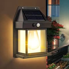 Outdoor Solar Wall Lamp Waterproof Tungsten Filament Lamp Induction