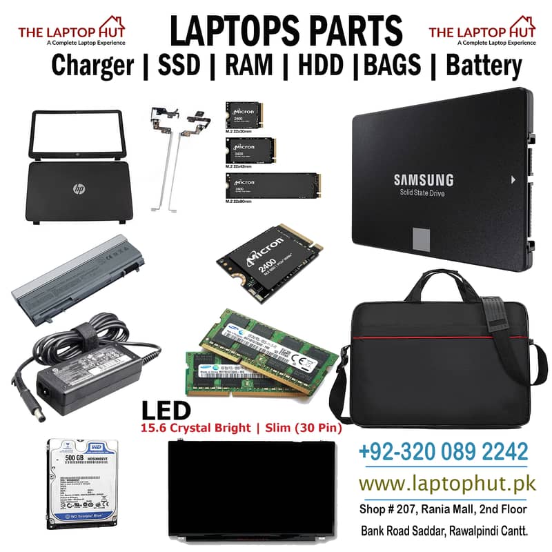 Laptops | Laptop Parts | LED | SSD | RAM | BATTERY | CHARGER | WARANTY 9