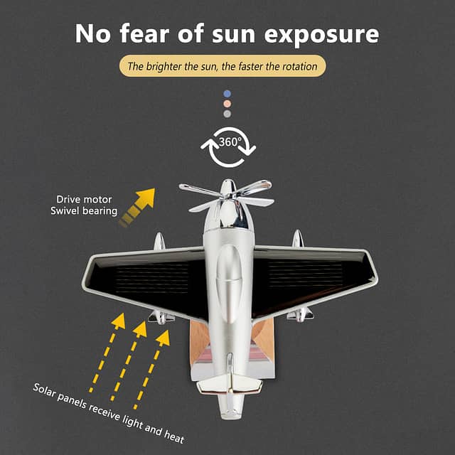Car Air Freshener Solar Aircraft Decoration Airplane Aromatherapy 8