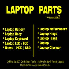 Laptops | Laptops Parts available |LAPTOP HUT || LED /LCD|Battery|SSD