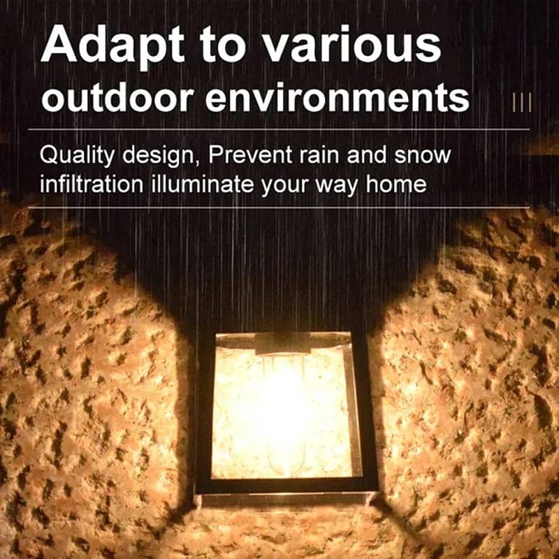 Outdoor Solar Wall Lamp Waterproof Tungsten Filament Lamp Induction 8