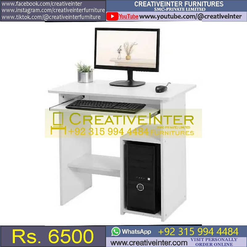 Metal Office table study desk chair computer working workstation home 2
