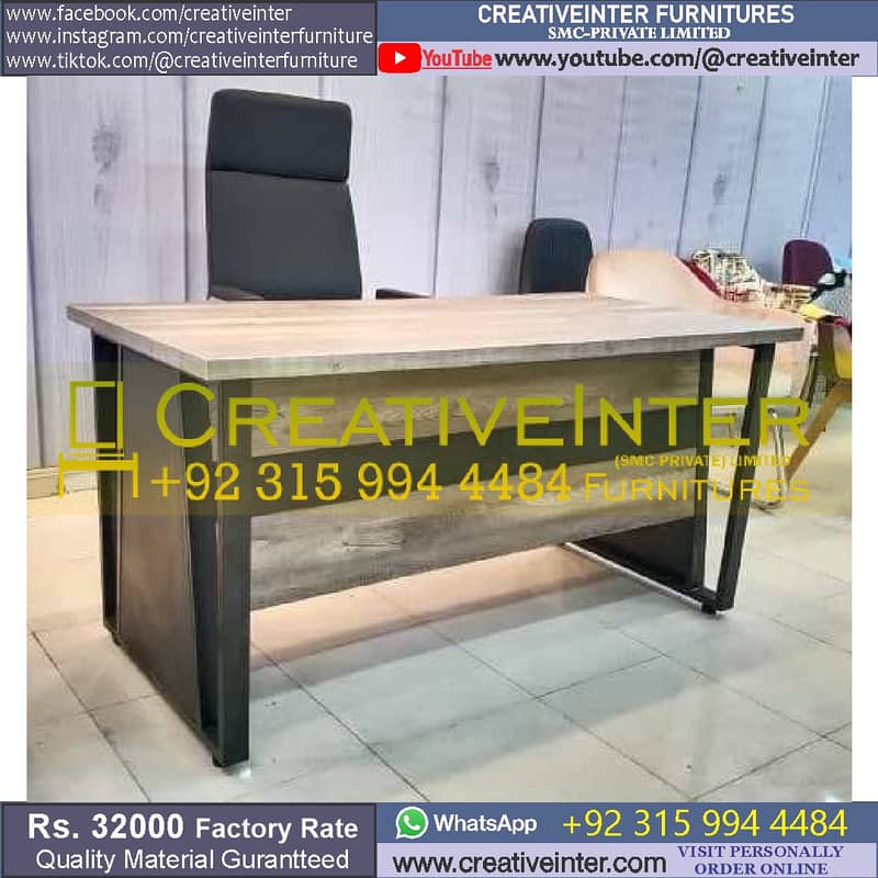 Metal Office table study desk chair computer working workstation home 19