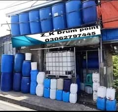 plastic Drums good condition for water and other storage