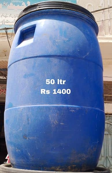 plastic Drums good condition for water and other storage 5
