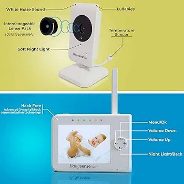 baby sense optical zoom baby monitor 3 cam one monito r 3