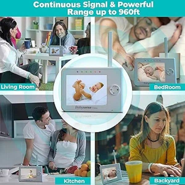 baby sense optical zoom baby monitor 3 cam one monito r 6