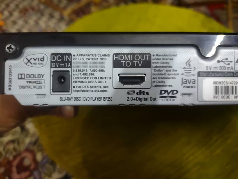 Original LG Blu Ray Player with USB HDD Support BP-250 2018 made 16