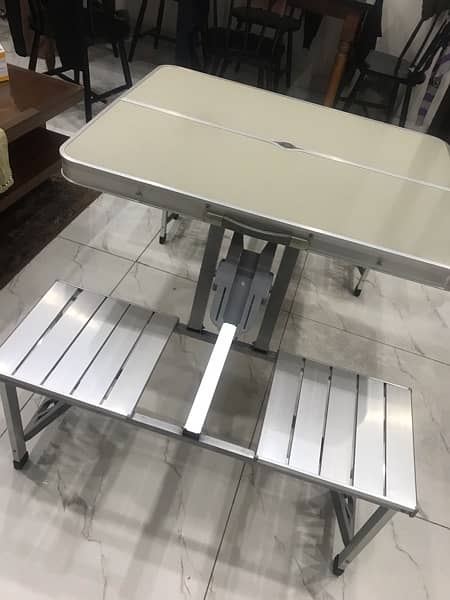 Alluminium  folding table chairs 2