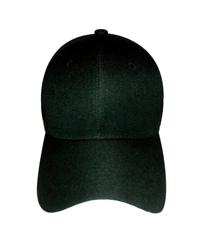 Stylish Plain Black Cap 0