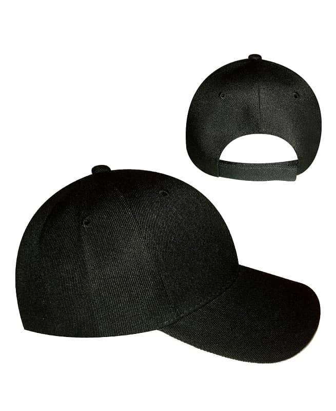 Stylish Plain Black Cap 1