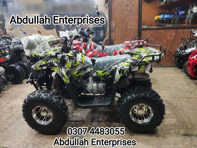 150 size brand new jeep model atv 4 wheel bike 4 sale deliver all Pak 2