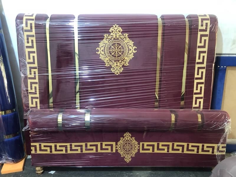 Double bed / Bed set / Furniture / King size bed / poshish  bed 1