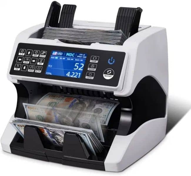 cash counting machine, mix cash sorting machine USD EURO PKR, SM Barnd 16