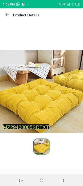 2 PCs velvet floor cushions | Floor Cushions Delivery Available 10