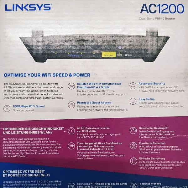 Linksys AC1200 wifi 5 router dual band 1
