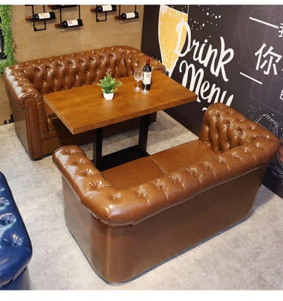 High Back Bulk Stock's Sofa Set Available Cafe Fastfood 3