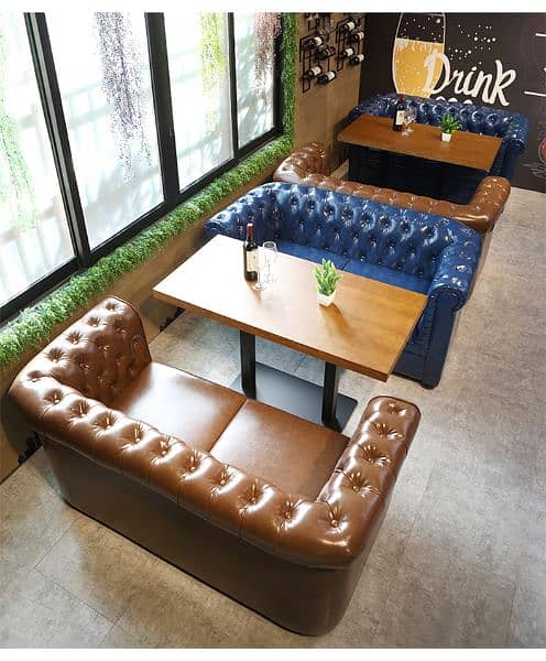 High Back Bulk Stock's Sofa Set Available Cafe Fastfood 6