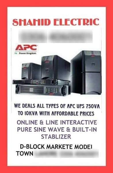 Apc Smart Ups 1500va 24v 980WATT pure sine wave ups long backup model 12