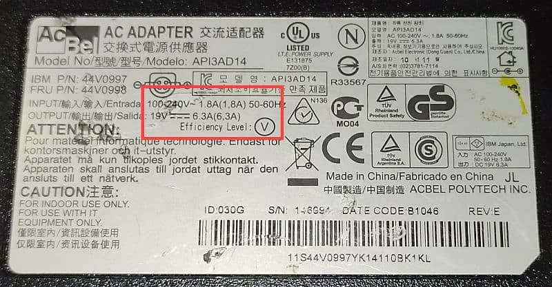 Toshiba Laptop Charger 120W 4