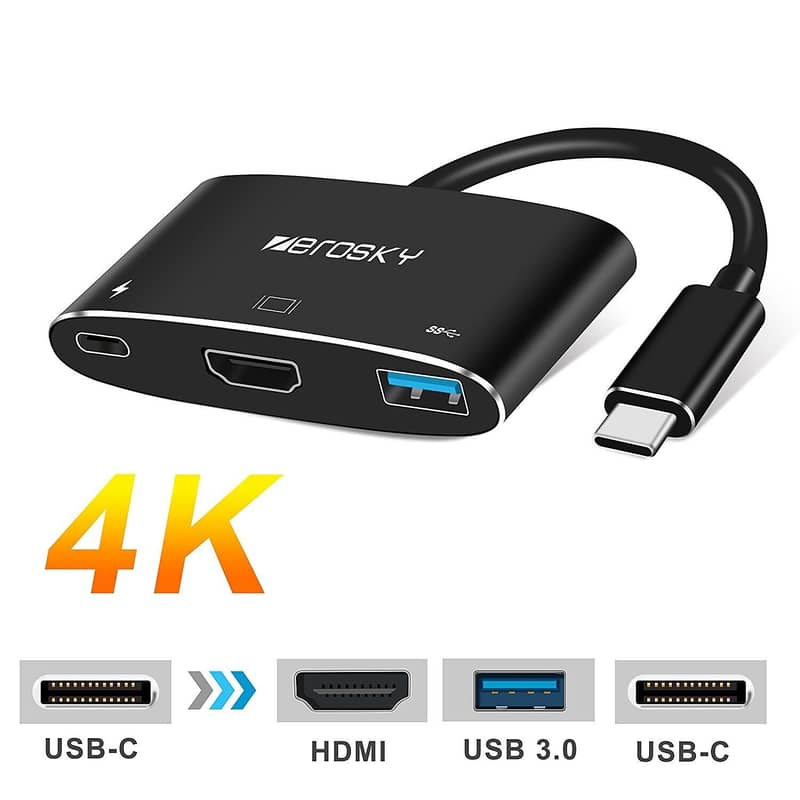 LENTION Type C 6in1 USB-C Multi-Port Hub uwith 4K HDMI Output, 6
