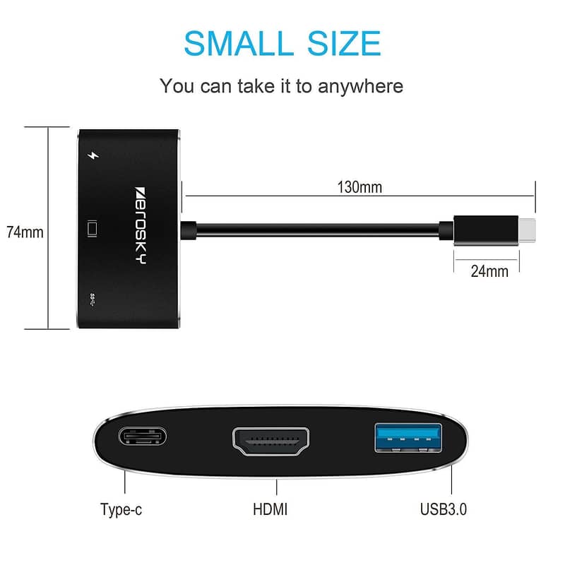 LENTION Type C 6in1 USB-C Multi-Port Hub uwith 4K HDMI Output, 13