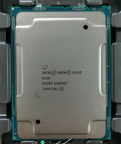 Intel® Xeon® Gold 6138 Processor 27.5M Cache, 2.00 GHz (Pair) 0