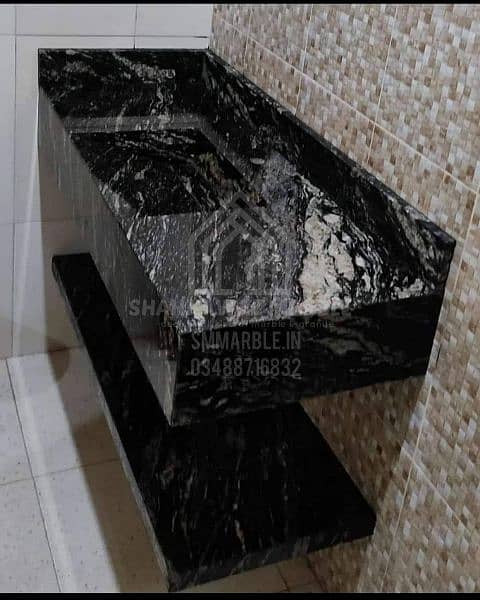 Granite vanity, washbasin for powder room, washroom 2