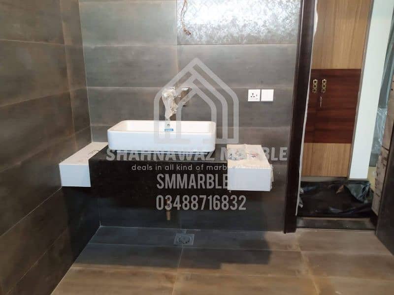 Granite vanity, washbasin for powder room, washroom 3