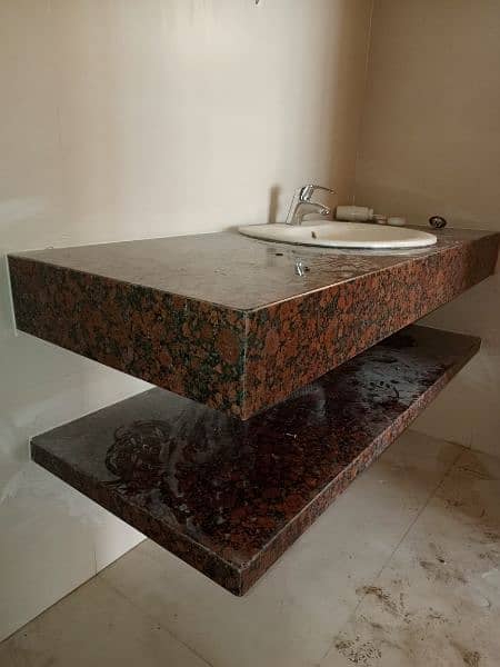 Granite vanity, washbasin for powder room, washroom 4