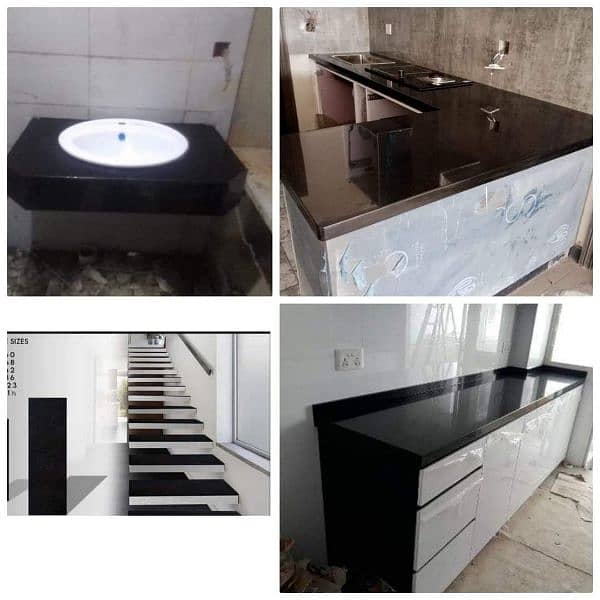 Granite vanity, washbasin for powder room, washroom 5