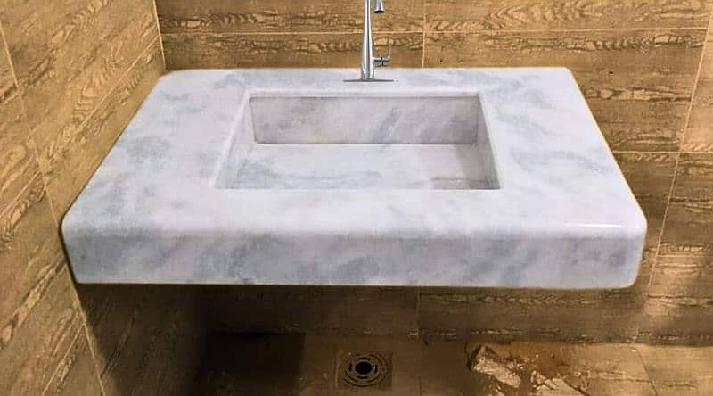 Granite vanity, washbasin for powder room, washroom 6