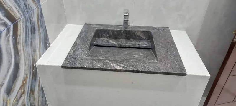 Granite vanity, washbasin for powder room, washroom 10