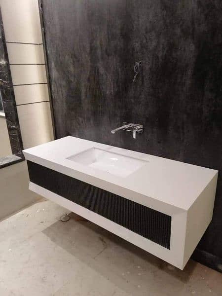 Granite vanity, washbasin for powder room, washroom 11