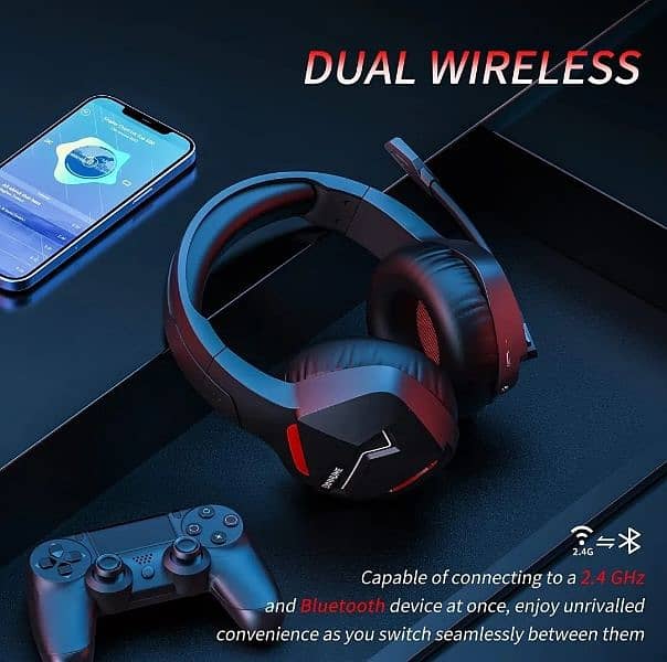 headphones wireless Bluetooth gaming with Mike 1