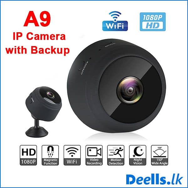 Pro A9 1080p Hd 2mp Wifi Mini Camera With Pix-Link Application 0