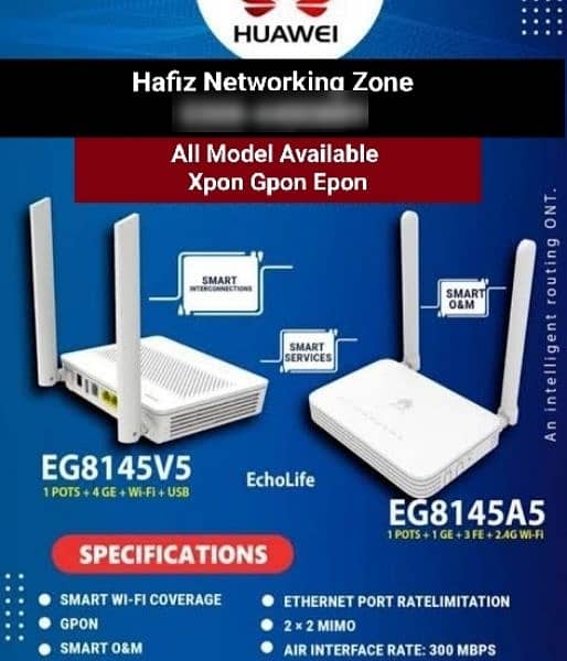 Huawei fiber optic Xpon/Gpon/Epon wifi Router All model Different Rate 13