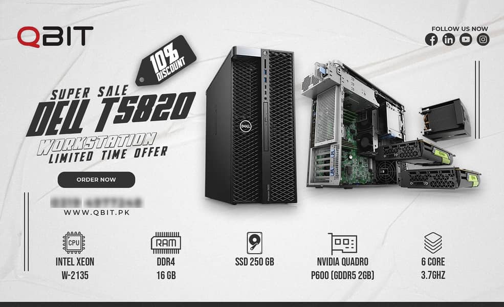 Dell R620 Server Dual Xeon E5 2620 32GB RAM 3x 600GB SAS RAID 750W PSU 7