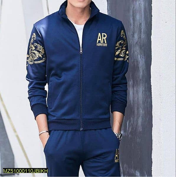 2pcs men stitched bomber track suit 0