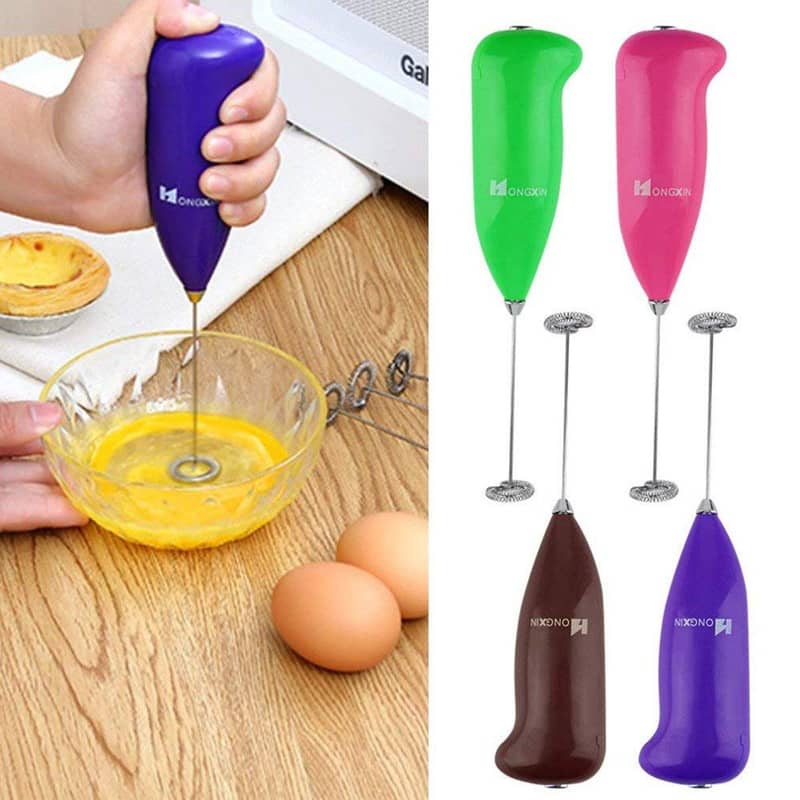 1pc Milk Drink Coffee Hand Whisk Mixer Electric Egg Beater Frother 1