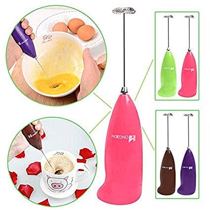 1pc Milk Drink Coffee Hand Whisk Mixer Electric Egg Beater Frother 2