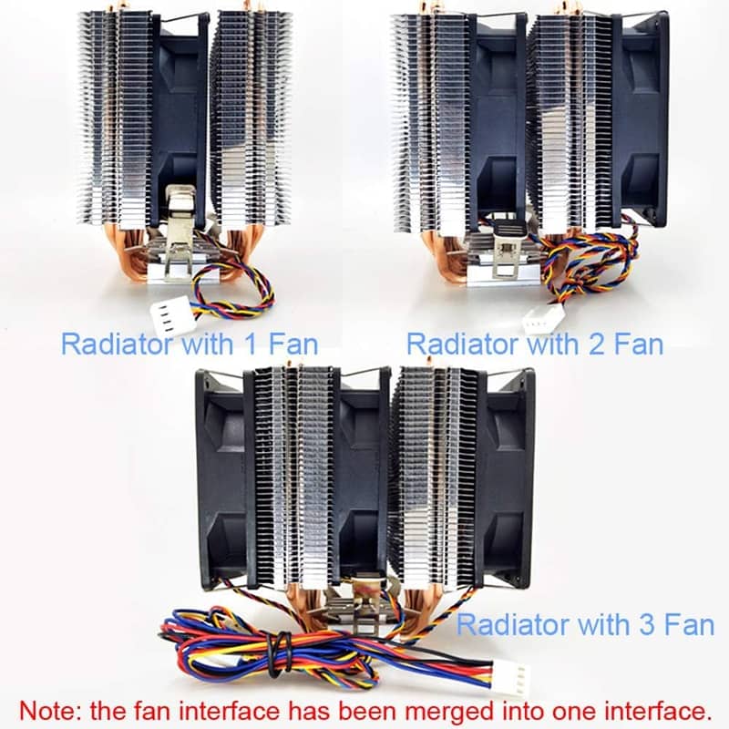 6 Heat Pipes CPU Cooler RGB 90mm PWM 4Pin PC Quiet for Intel LGA 775 1 3